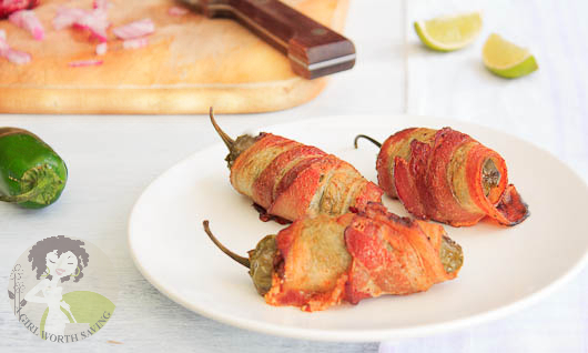 Bacon Wrapped Chorizo Lime Jalapeno Poppers