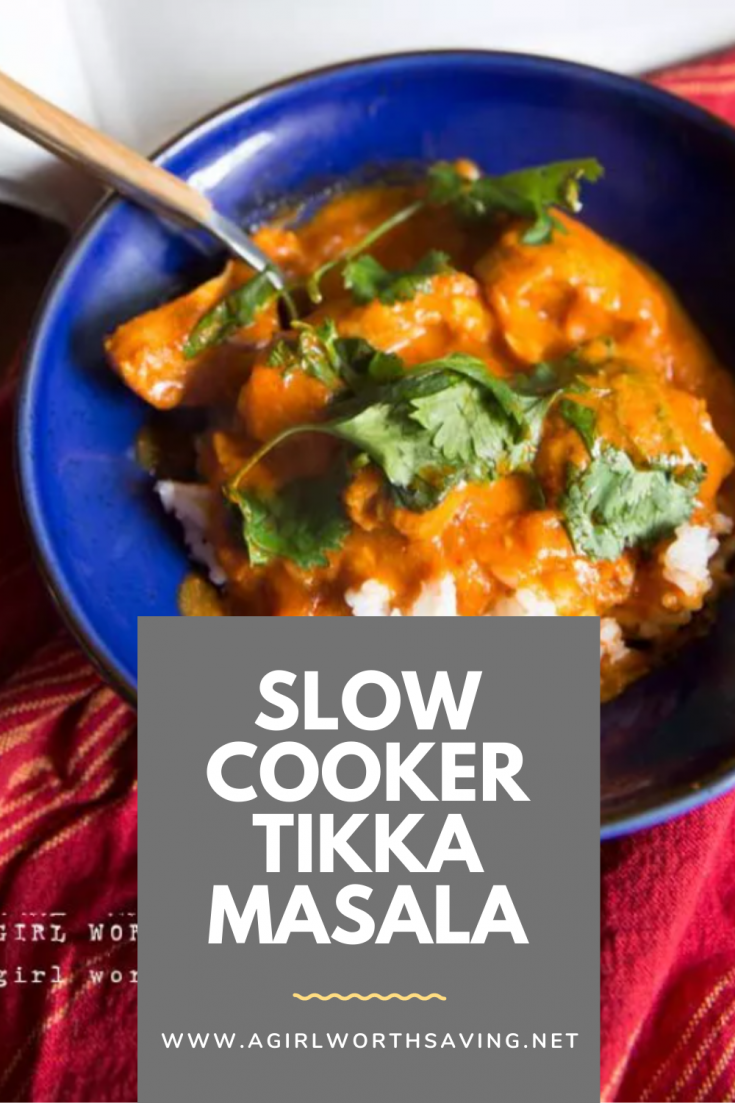 Slow Cooker Chicken Tikka Masala that is simple and flavorful! Not only is this recipe Whole30 but it has the perfect creamy texture with authentic Indian spices!