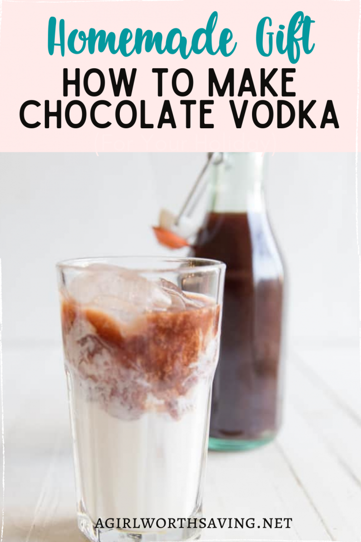 Chocolate Vodka is the perfect gift to make for the friends or, just to enjoy over ice and with splash of cream. The best part is that it only takes a week to make!
