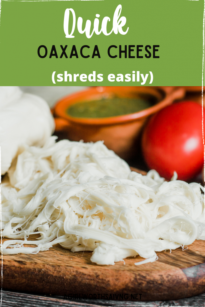 quick Oaxaca cheese that melts easily
