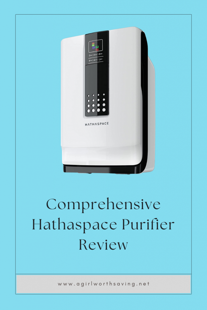 hathaspace air purifier with text overlay