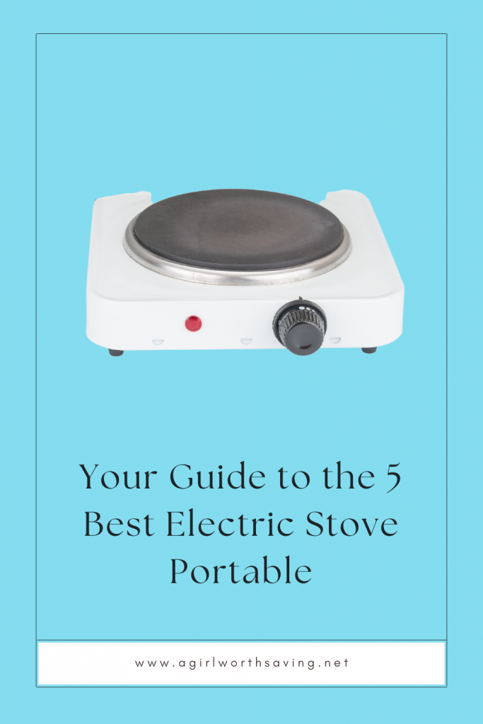 electric stove portable with text overlay
