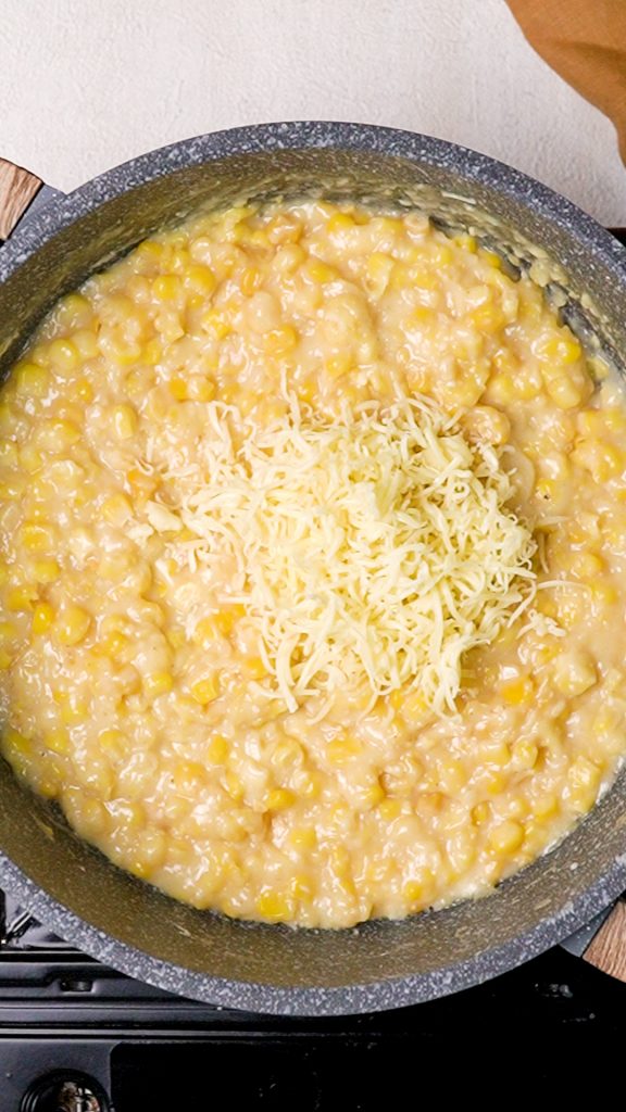 Mixing wet ingredients in corn nuggets recipe
