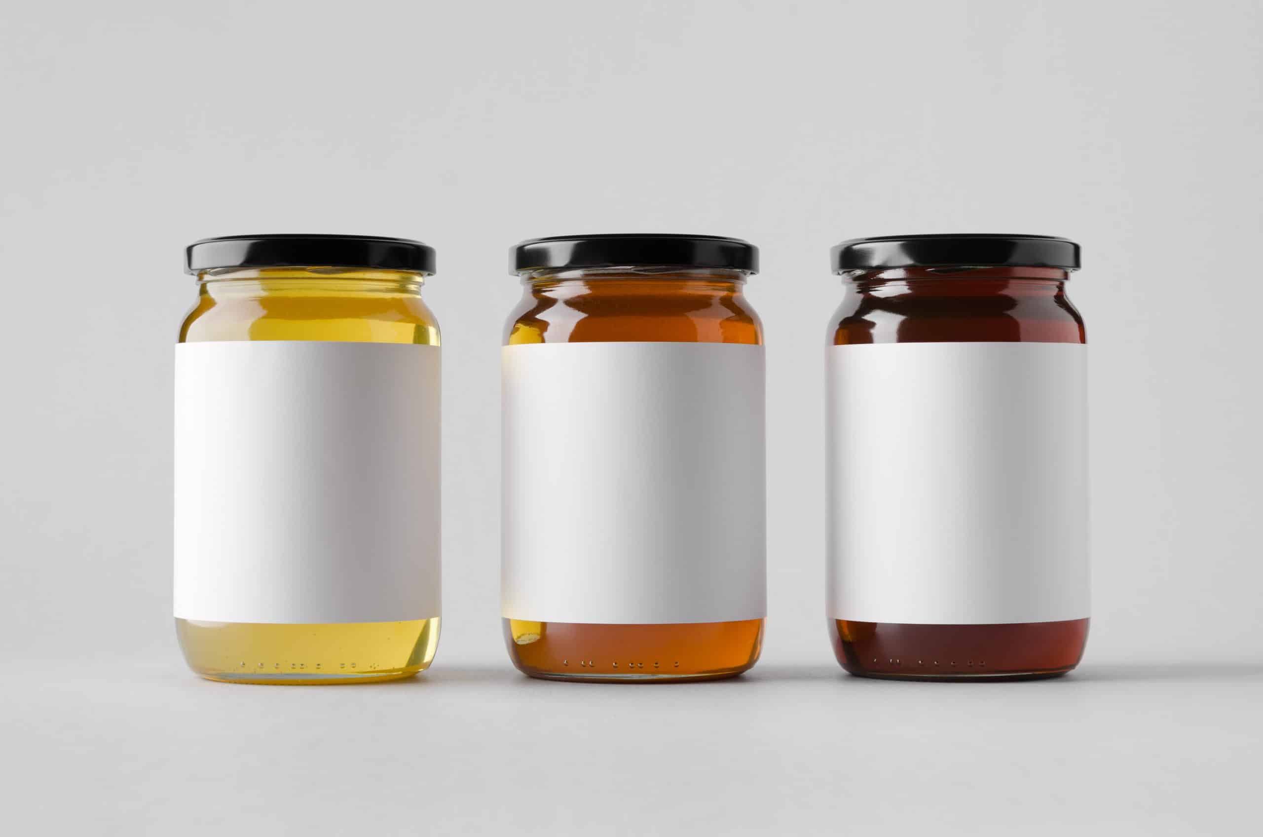 3 quart jars filled with different liquids