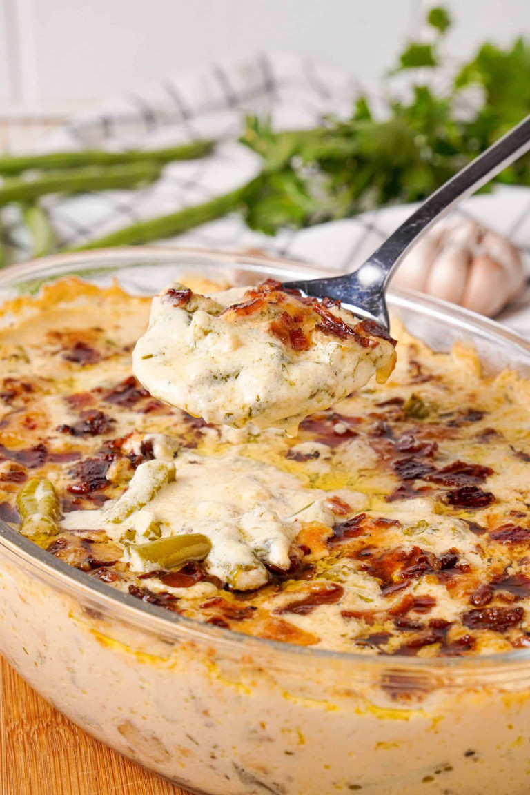 spoonful of instant pot green bean casserole