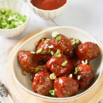chipotle meatballs in a bowl