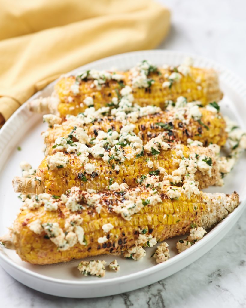 Elote on a plate 