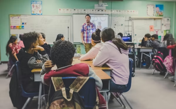 Children participating in a classroom setting