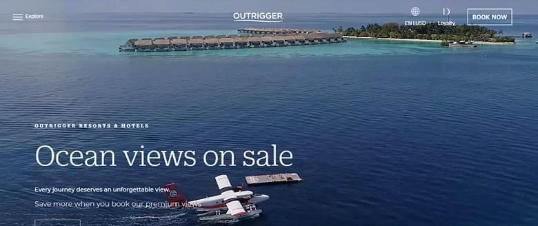 Small plane flying over ocean near Waikiki Resorts