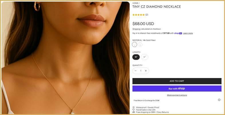 Minimalist Jewelry Trends 2026: Why Simple Gold Necklaces Remain Timeless Kelly Bejelly Woman wearing a minimalist diamond necklace, a timeless jewelry