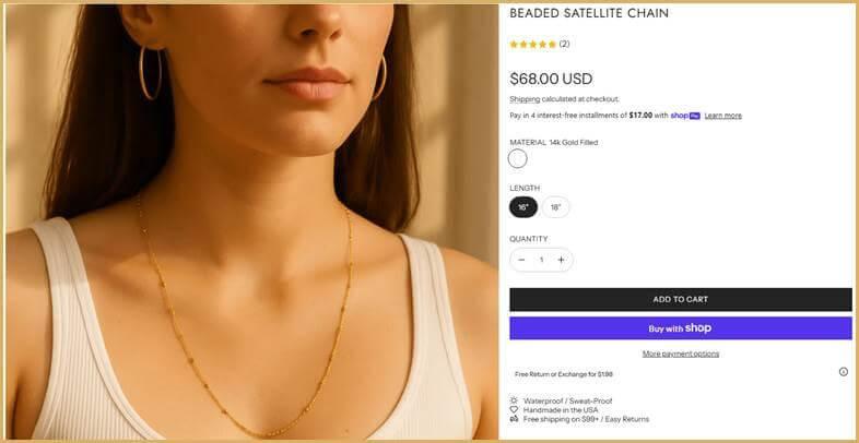 Minimalist Jewelry Trends 2026: Why Simple Gold Necklaces Remain Timeless Kelly Bejelly Woman wearing a simple gold necklace, showcasing minimalist