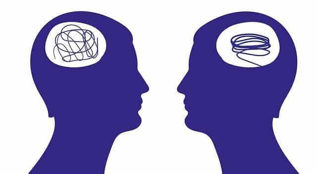 Silhouettes of a man and woman