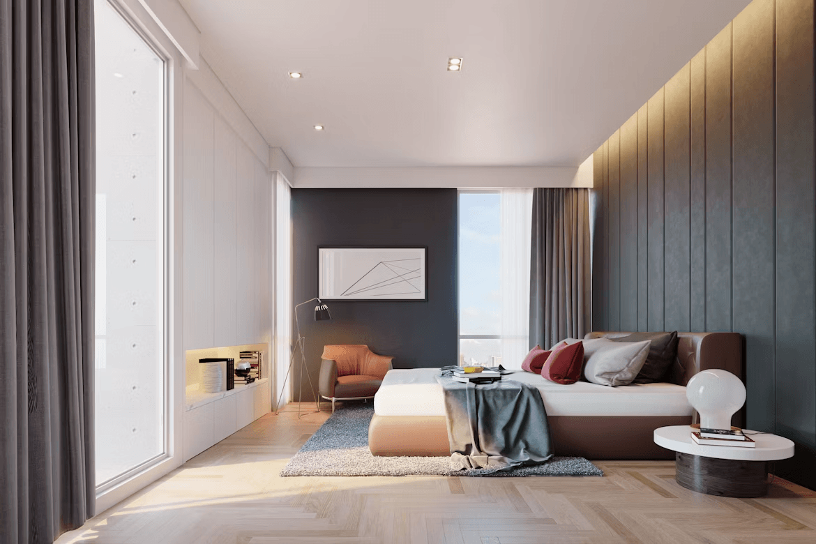 Elegant Decor Ideas for a Large Bedroom Kelly Bejelly Elegant living room with a couch, chair, and