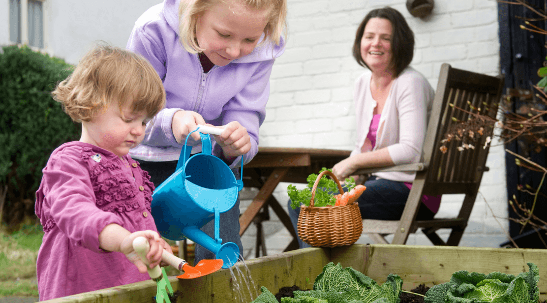 Gardening with family