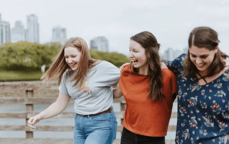 Group of young women standing together