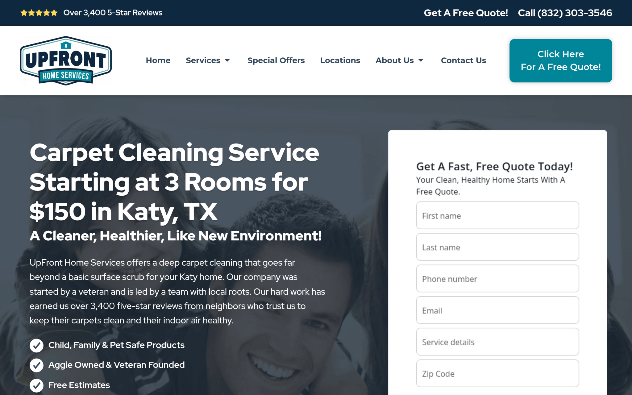 UpFront Home Services - Best for Transparent Pricing and Family-Owned Service