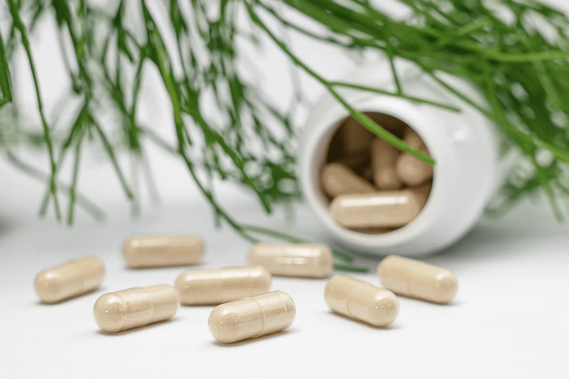 Pills illustrating supplements for long-term