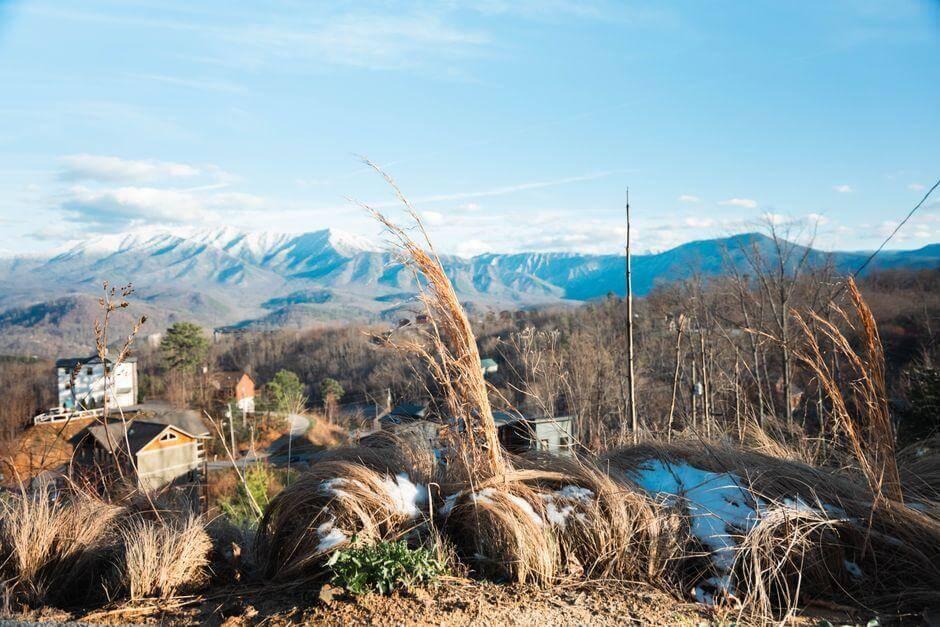 Scenic view of mountains from a hilltop in Gatlin