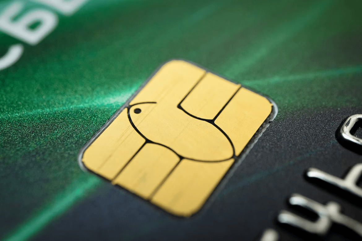 Close-up of a credit card representing a