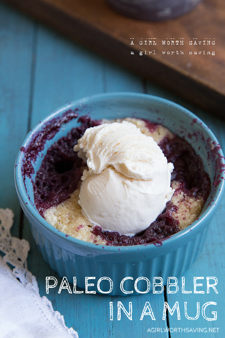 paleo cobbler in a mug