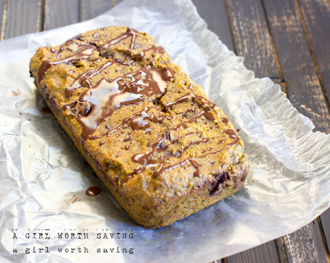 This chocolate chip pumpkin bread has a soft, delicious gooey center that will wow your tastebuds. It's vegan, nut-free and gluten-free so anyone can enjoy it!