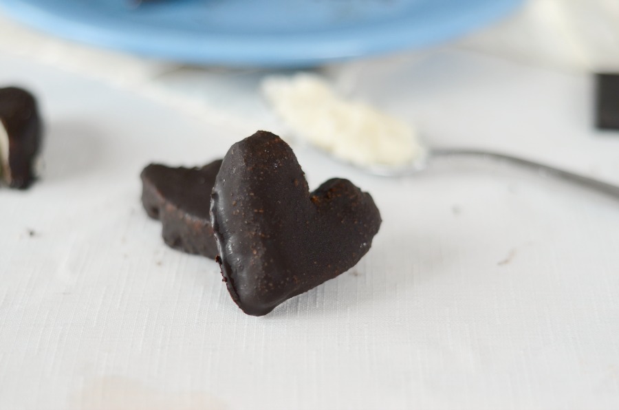 Chocolate Covered Cookie Dough Hearts