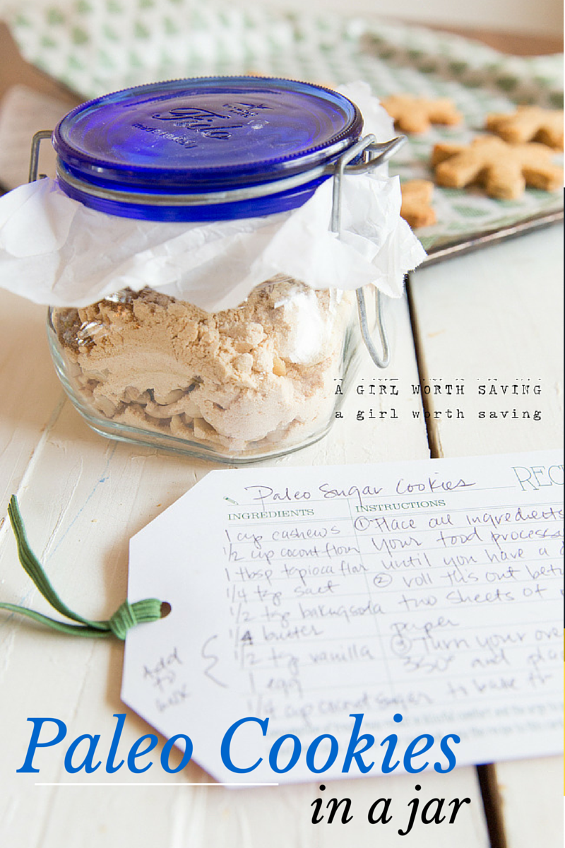 paleo sugar cookies in a jar