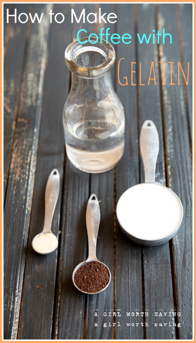 easily add gelatin to coffee