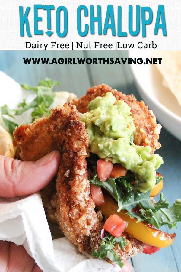 Filled with your favorite veggie toppings, this Keto Fried Chicken Taco Shell has taken tacos or a chalupa to the next level. You only need 5-ingredients to make this low-carb Keto Taco Shell that will change your life.