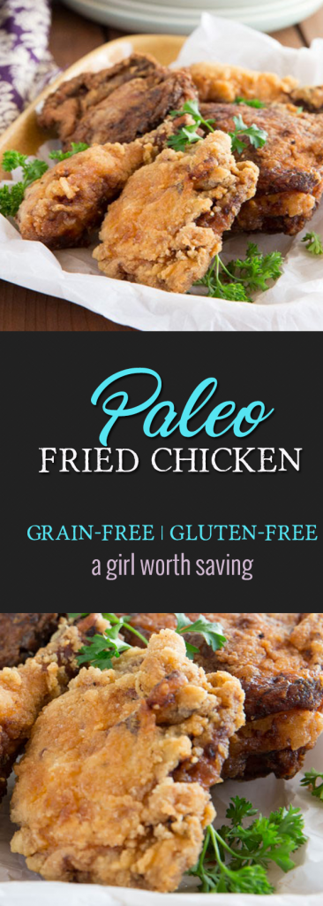 Marinated in tomato juice and then breaded with a tapioca flour mix, this Crispy Paleo Fried Chicken is Finger Licking Good! It's juicy and tender on the inside and crispy on the outside.