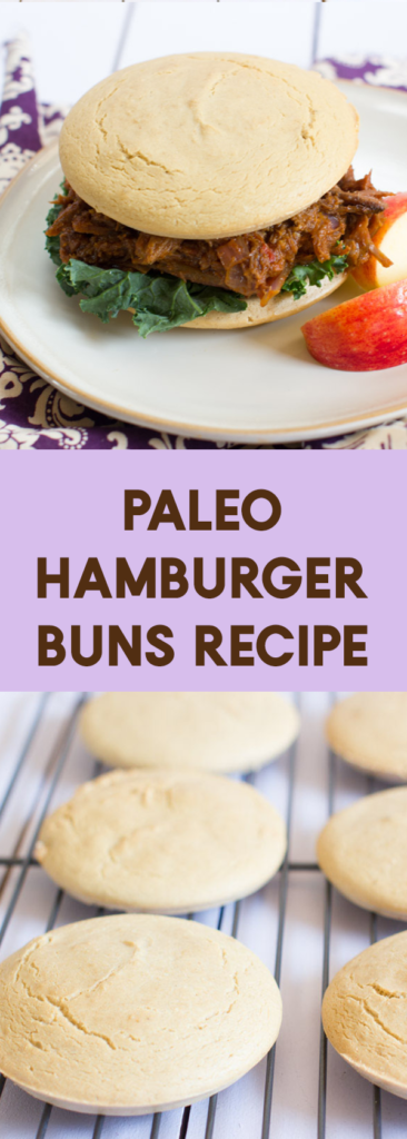 The paleo hamburger buns are sturdy and can hold your messiest burger with ease. They also work well for sandwiches or sloppy joes.