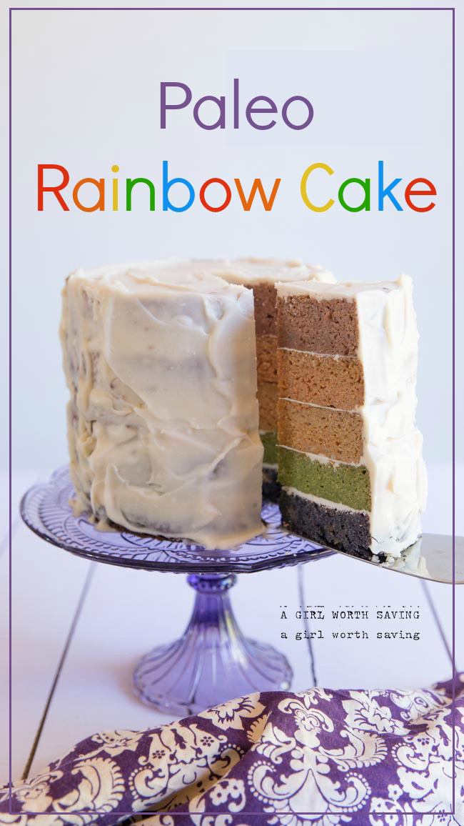 paleo rainbow cake