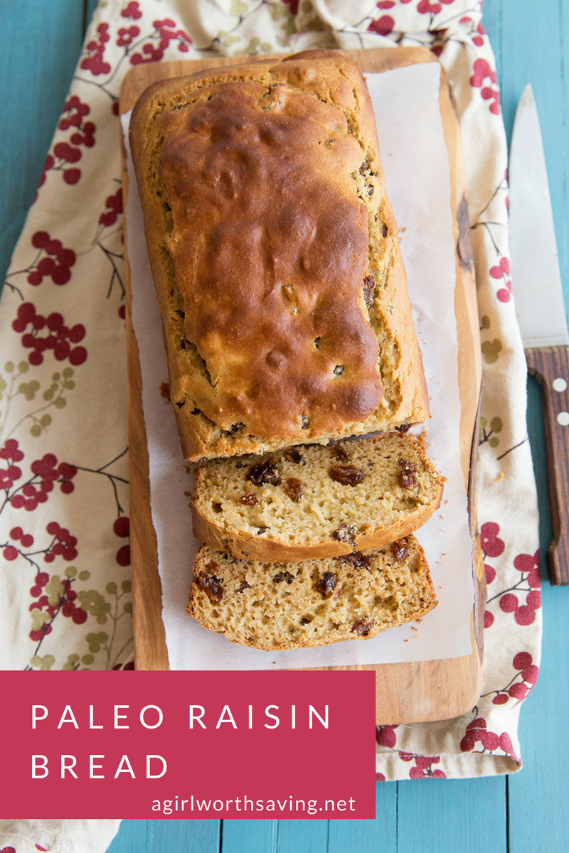 The Best Gluten Free Cinnamon Raisin Bread (No Knead) on a platter