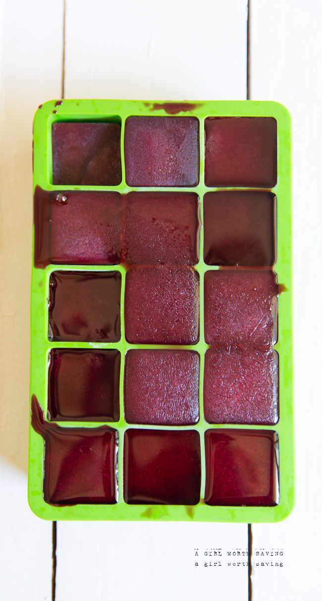 pomegranate ice cubes