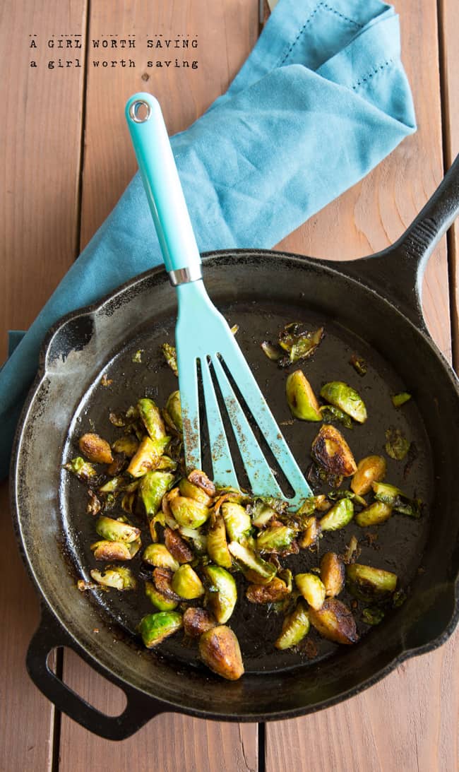 sweet chili Brussels sprouts 