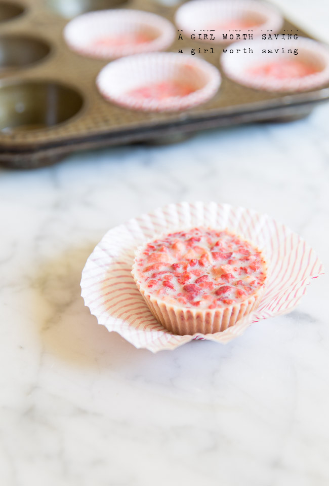 White Chocolate Strawberry Candy Cups (Vegan, AIP)
