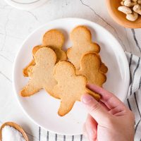 plate full of gluten free sugar cookies